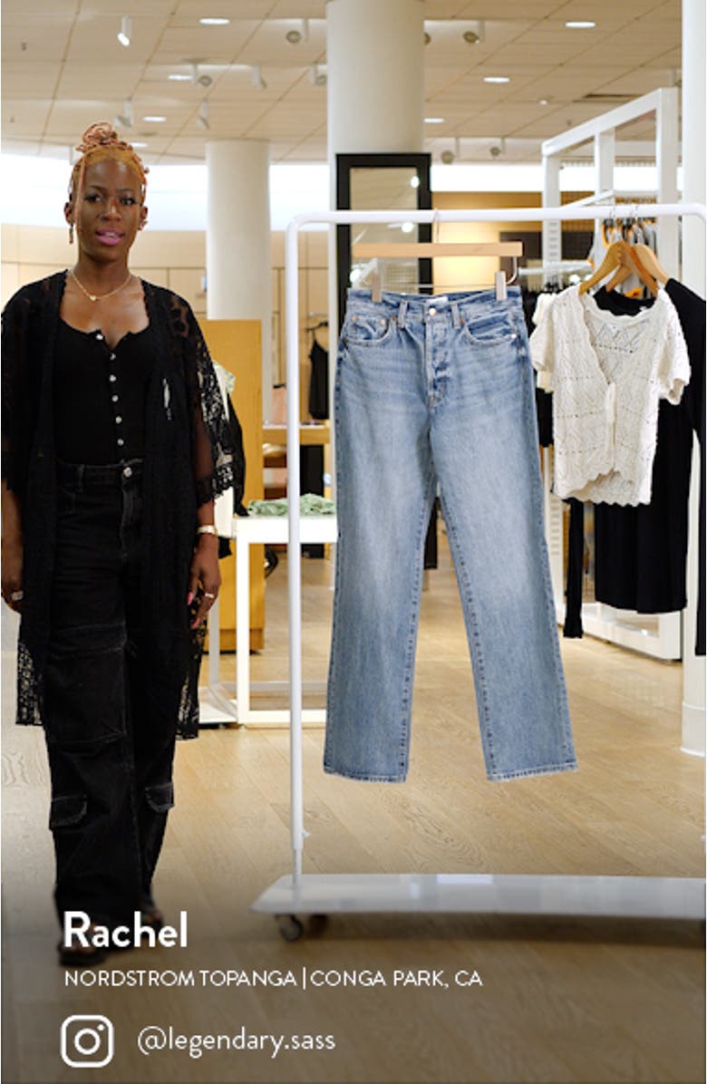 Cassie High Waist Straight Leg Jeans, sales video thumbnail