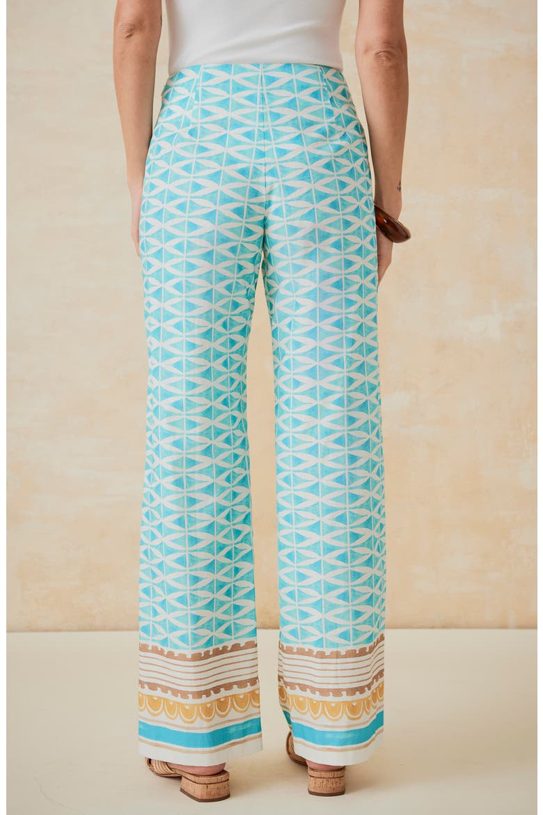Carter Wide Leg Pants, Alternate, color, AQUA/ MULTI
