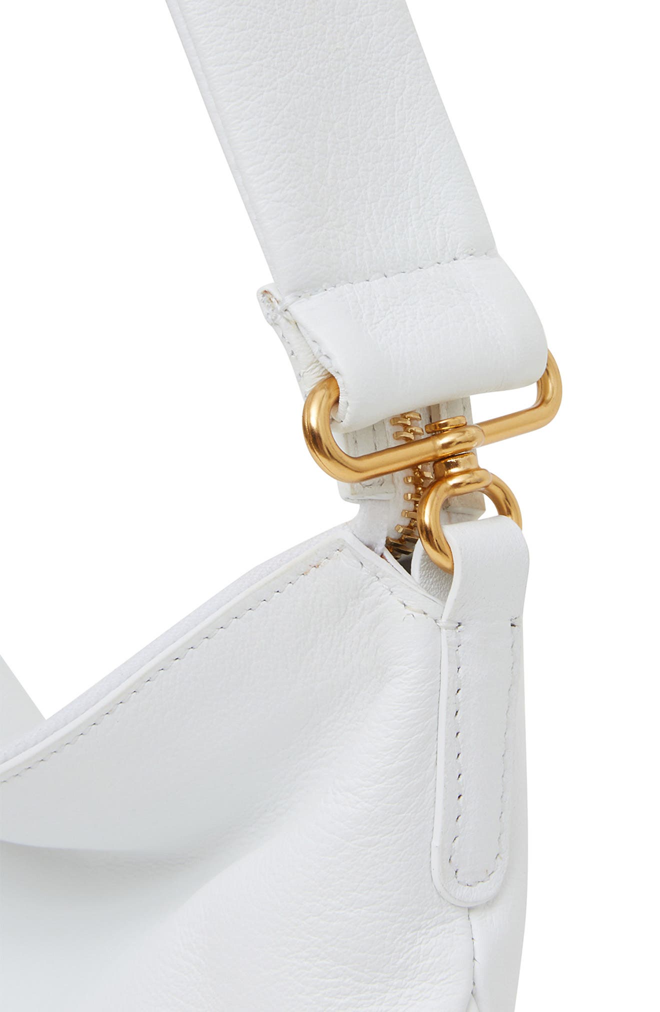 Mini Swing Leather Shoulder Bag, Alternate, color, BIANCA