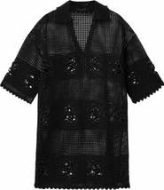 AllSaints Kyra Mesh Cover-Up Dress