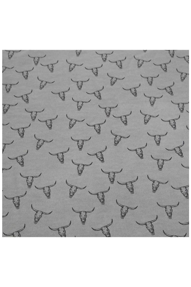 Steer Skulls Sheet Set, Alternate, color, DARK GREY