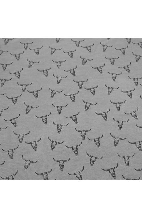 Wrangler Steer Skulls Sheet Set In Dark Grey