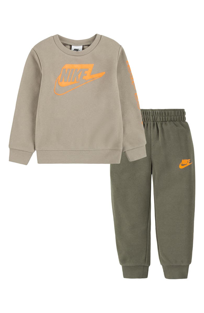 Nike Kids' Logo Sweatshirt & Joggers Set, Alternate, color, Medium Olive