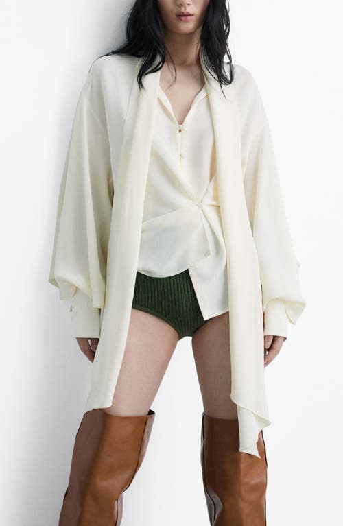 MANGO MANGO GARDEN BUTTON-UP TOP WITH SCARF