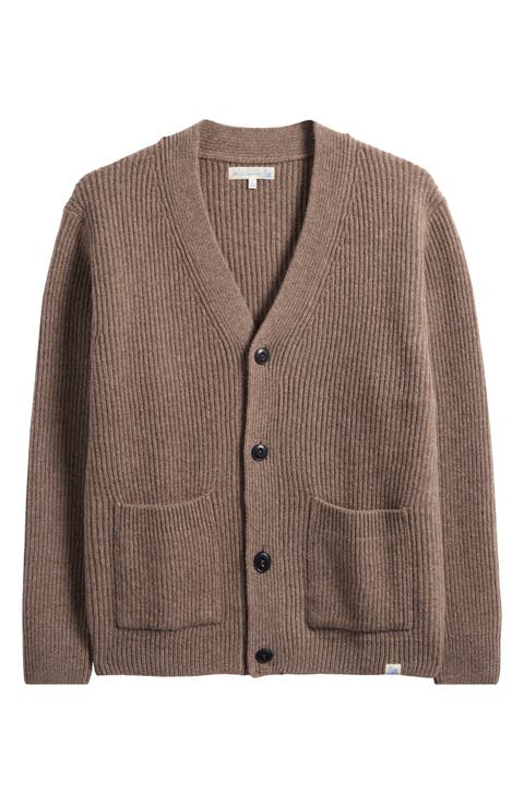 Relaxed Wool & Cashmere Rib Cardigan