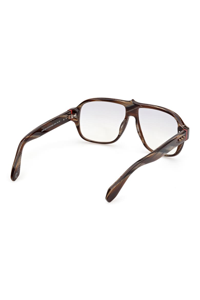59mm Navigator Sunglasses, Alternate, color, BROWN HORN/ BRONZE/ SMOKE