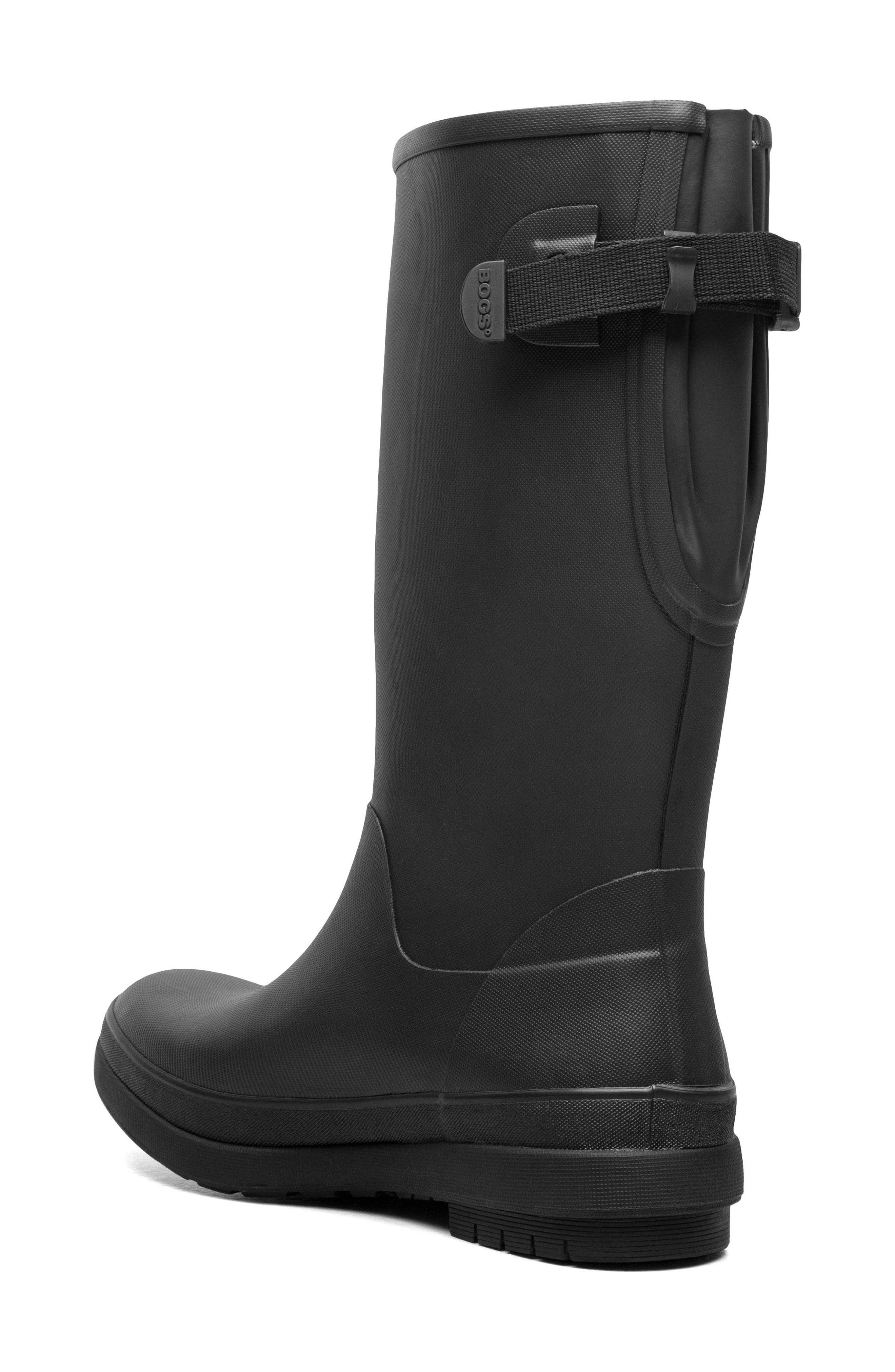 Bogs Amanda II Tall Waterproof Adjustable Calf Rain Boot, Alternate, color, Black