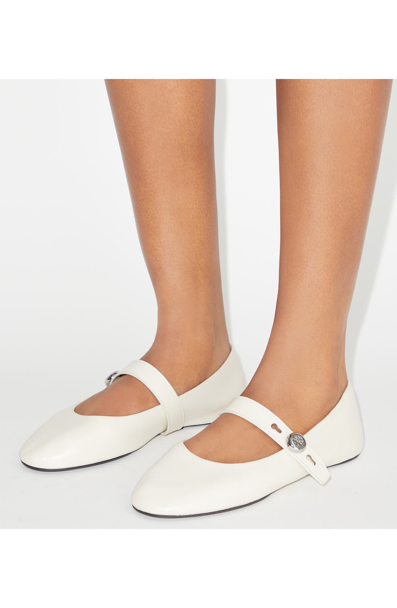 Romy Leather Mary Jane Flat, Alternate, color, LIGHT CREAM