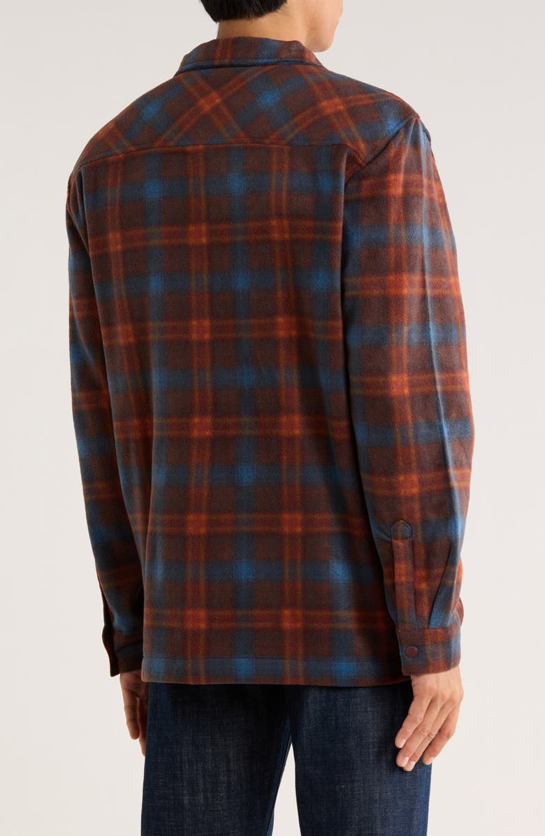 Quiksilver Cold Days Fleece Shirt Jacket, Alternate, color, Cool Plaid