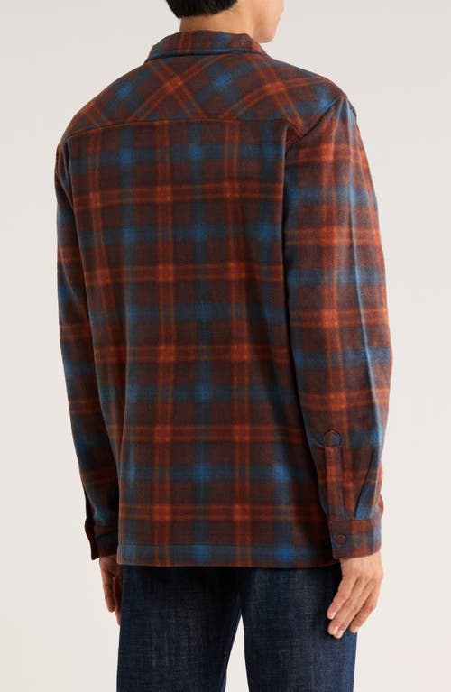 Quiksilver Cold Days Fleece Shirt Jacket In Orange