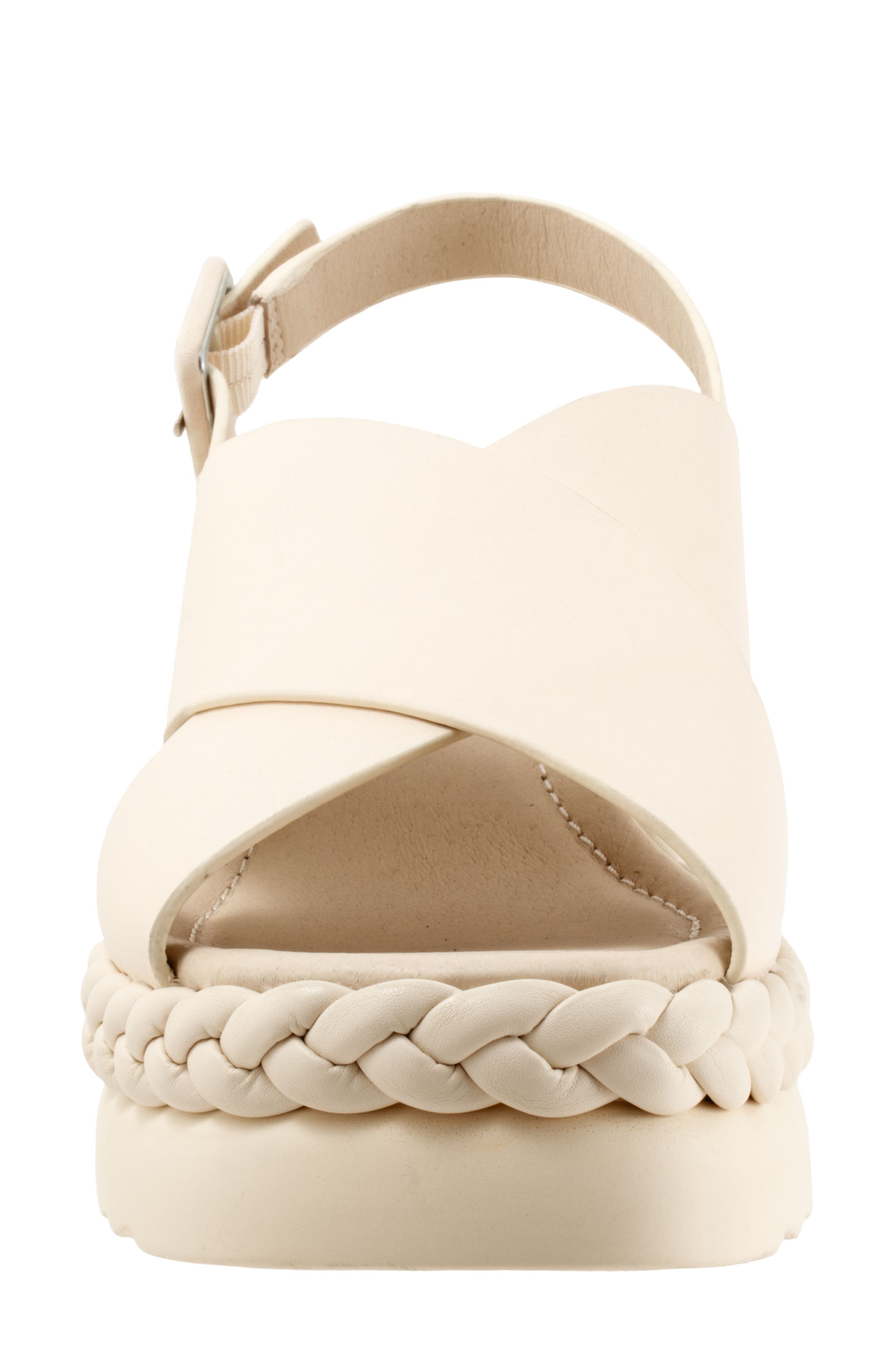 EOS FOOTWEAR Melia Platform Wedge Sandal, Alternate, color, Bone