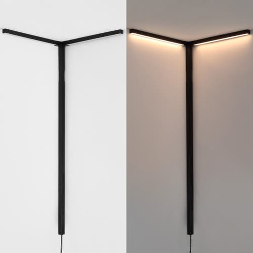 Jonathan Y Madsen 18.25" 2-light Modern Minimalist Iron Integrated Plug-in Led Sconce For Ceiling Co In Black