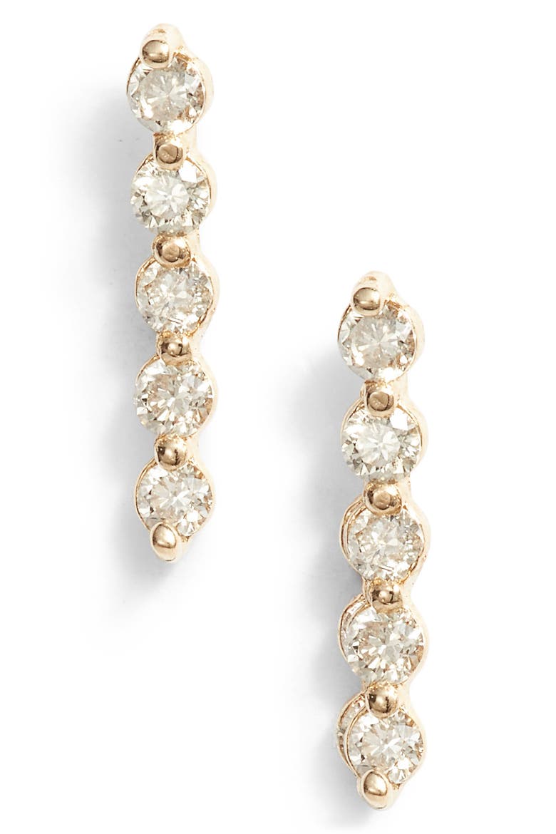 Nicoll Diamond Stud Earrings, Main, color, GOLD