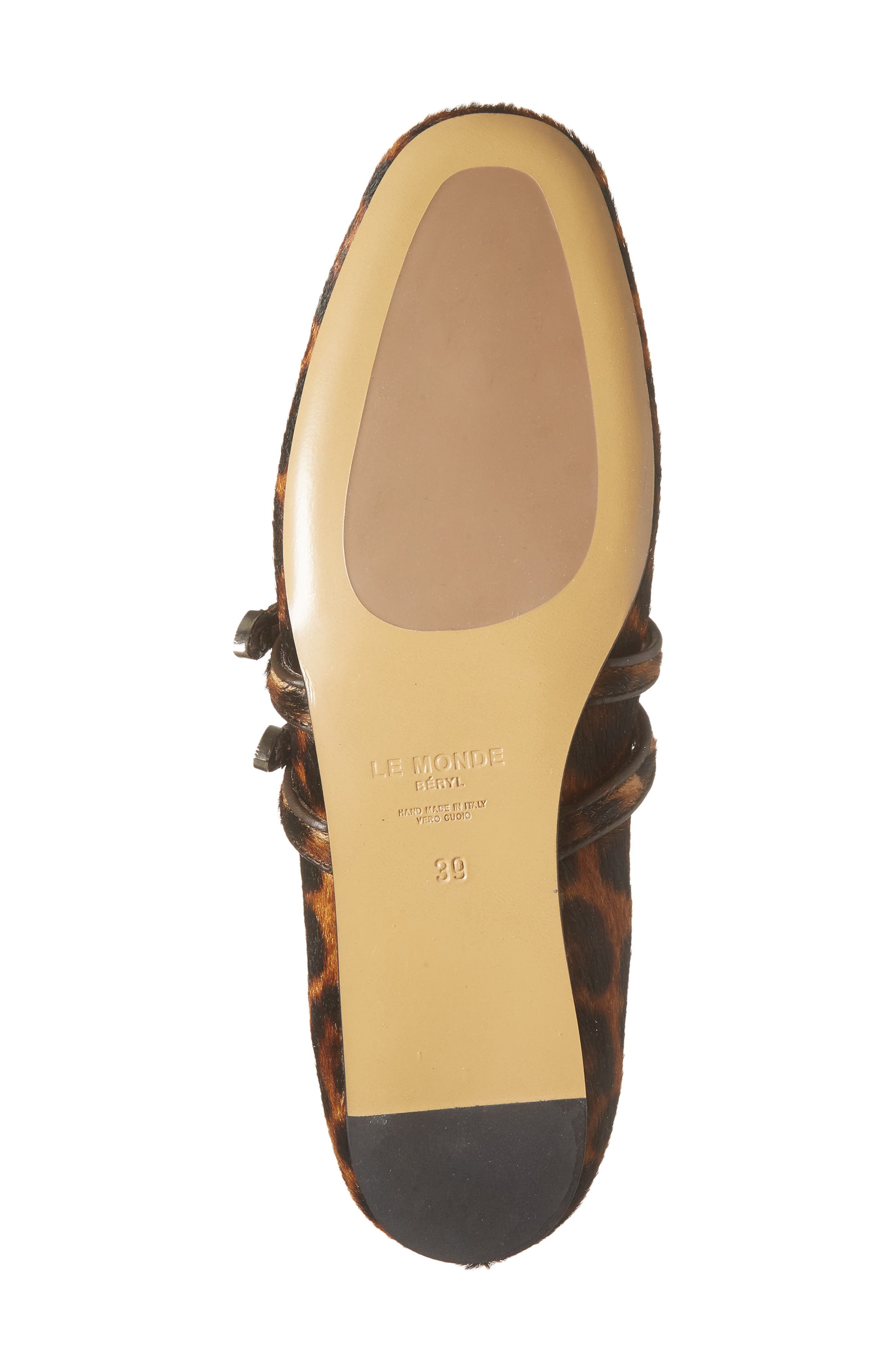 Le Monde Beryl Claudia Leopard Spot Genuine Calf Hair Mary Jane Flat, Alternate, color, Leopard