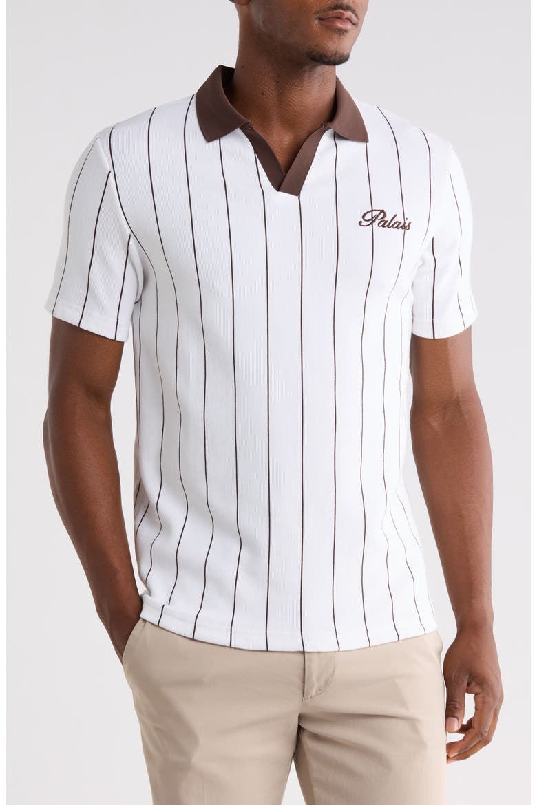 Vertical Stripe Polo, Main, color, WHITE