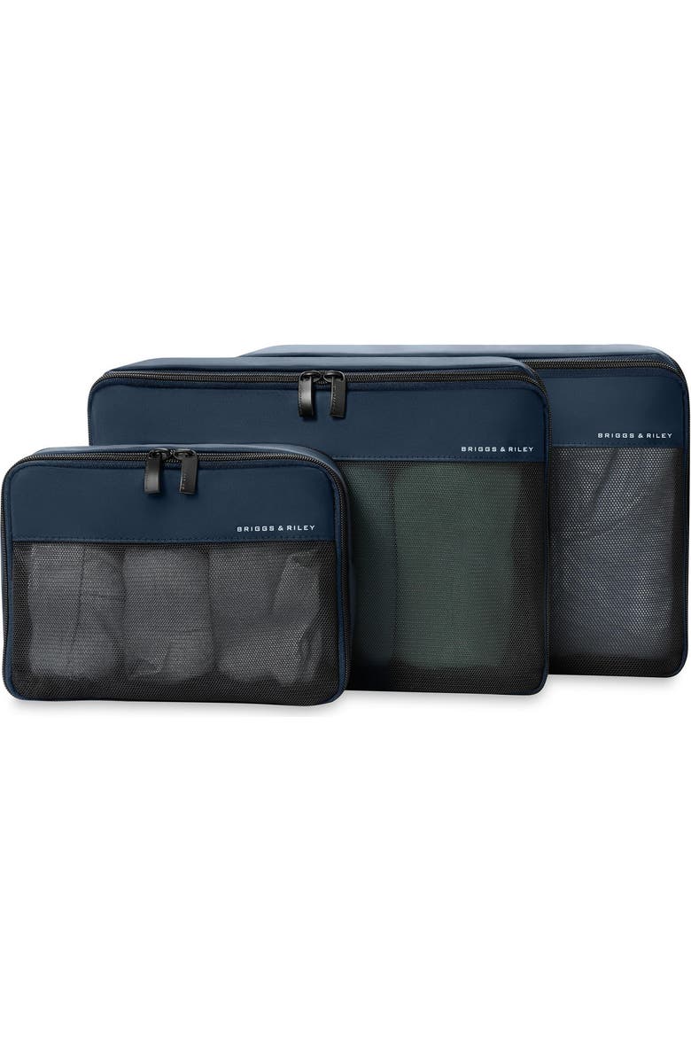 Briggs & Riley 3-Piece Carry-On Compression Packing Cubes, Main, color, Navy