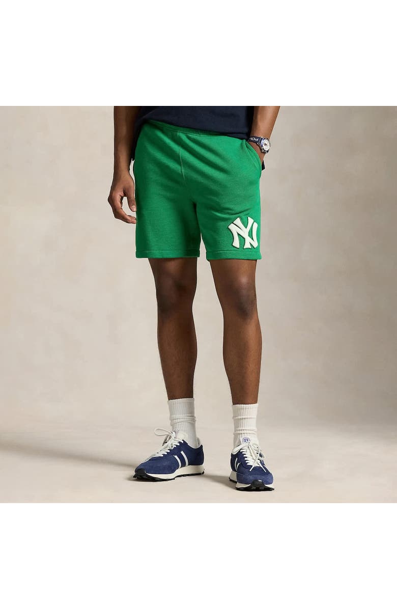 Polo Ralph Lauren Green Yankees  Fleece Shorts, Alternate, color, 