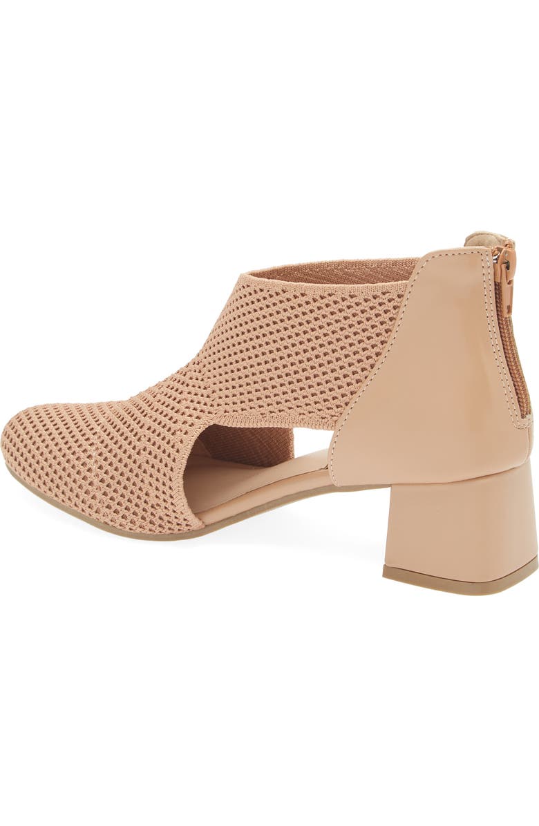 Tahari Back Zip Knit Bootie, Alternate, color, Camel