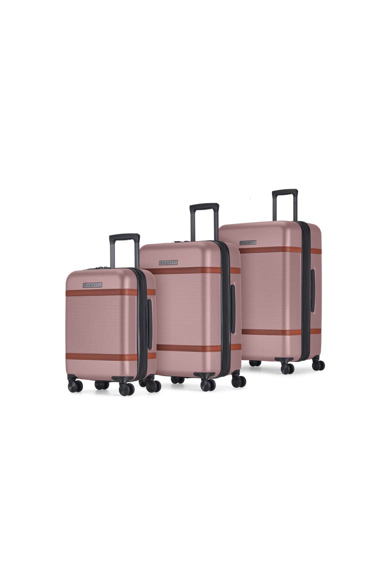 Wellington 3 Piece Hardside Luggage Set with TSA Lock, Main, color, Woodrose