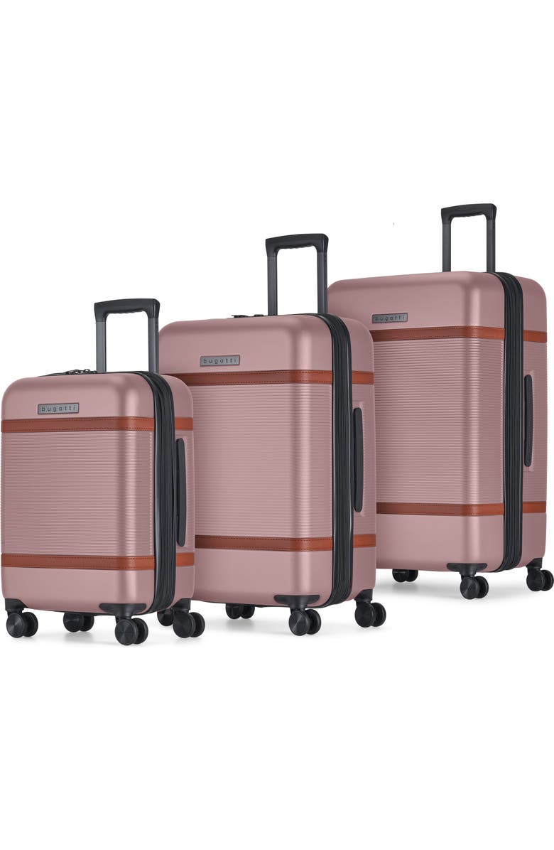 bugatti Wellington 3 Piece Hardside Luggage Set with TSA Lock, Main, color, Woodrose