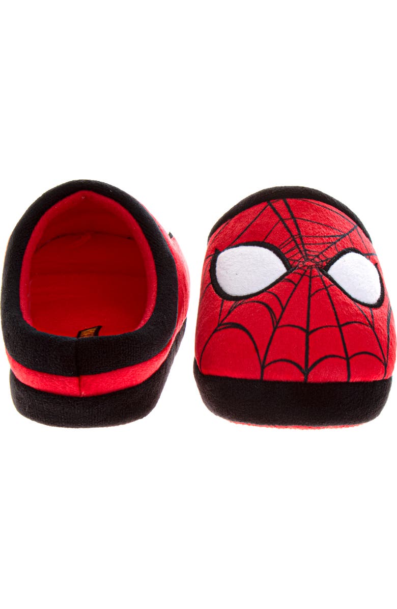 Spider-Man Marvel Spiderman Slippers - Cozy, Plush, and Fun House Shoes, Alternate, color, Red