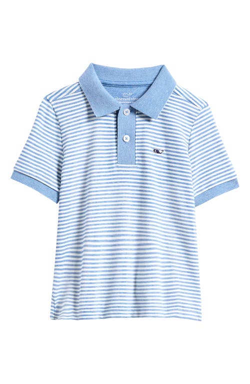 Vineyard Vines Kids' Edgartown Piqué Performance Polo In Club Blue