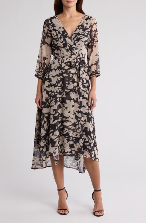 Night Bouquet Long Sleeve Dress