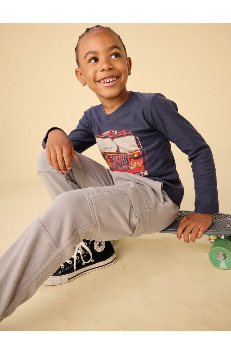 Tea Collection Cargo Pocket Joggers, Alternate, color, Smoke