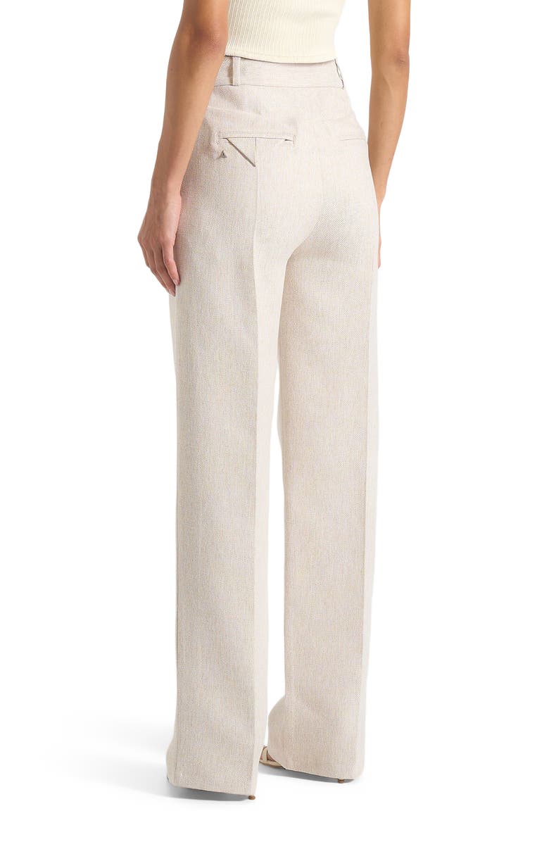 Manière De Voir Julie Tailored Twin Pleat Trousers, Alternate, color, Light Beige