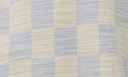Les Deux Branson Check Jacquard Jersey Polo In White