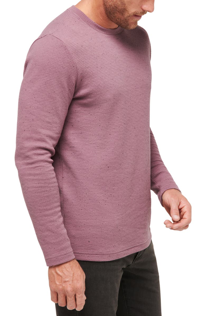 TravisMathew Cloud Waffle Crewneck Tee, Alternate, color, Flint