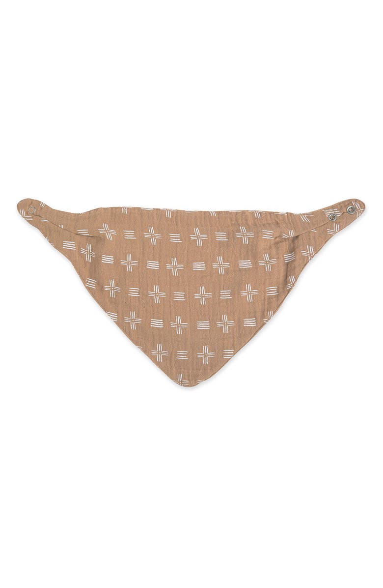 CRANE BABY 3-Pack Cotton Muslin Bandana Baby Bibs, Alternate, color, Beige Multi