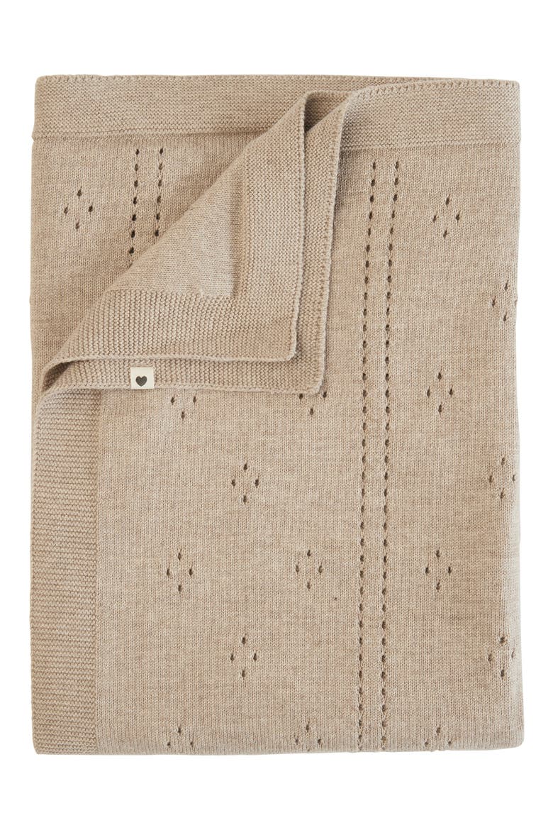 Organic Cotton Pointelle Baby Blanket, Main, color, VANILLA