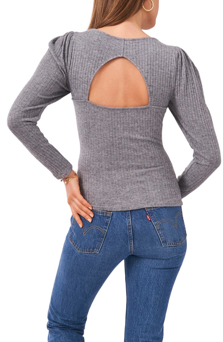 1.STATE Puff Sleeve Back Keyhole Top, Alternate, color, 