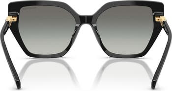 56mm Polarized Irregular Cat Eye Sunglasses