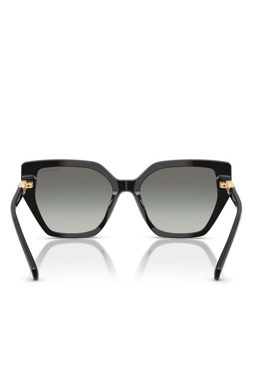 Swarovski 56mm Polarized Irregular Cat Eye Sunglasses In Black