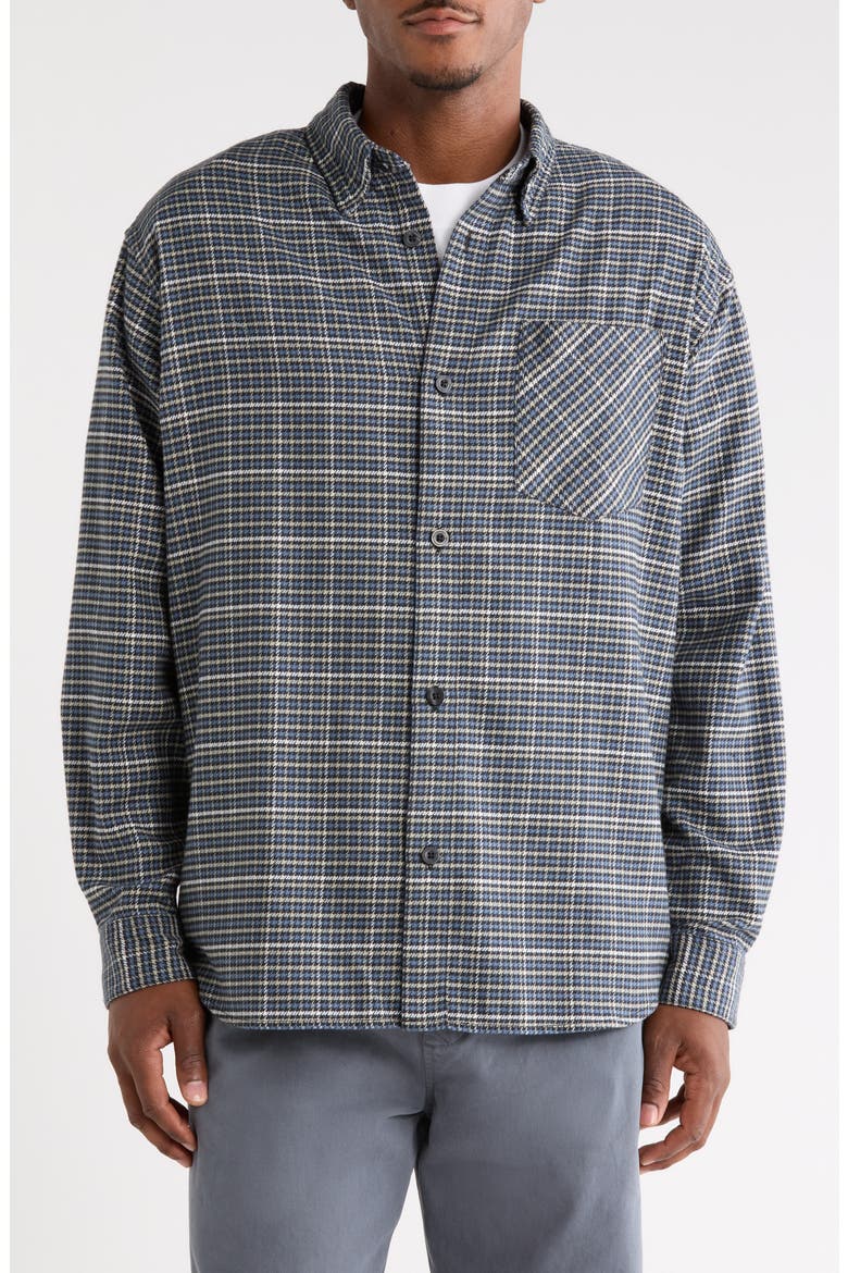 Todrick Houndstooth Check Cotton Button-Up Overshirt, Alternate, color, TODRICK HOUNDSTOOTH, ICESHEET