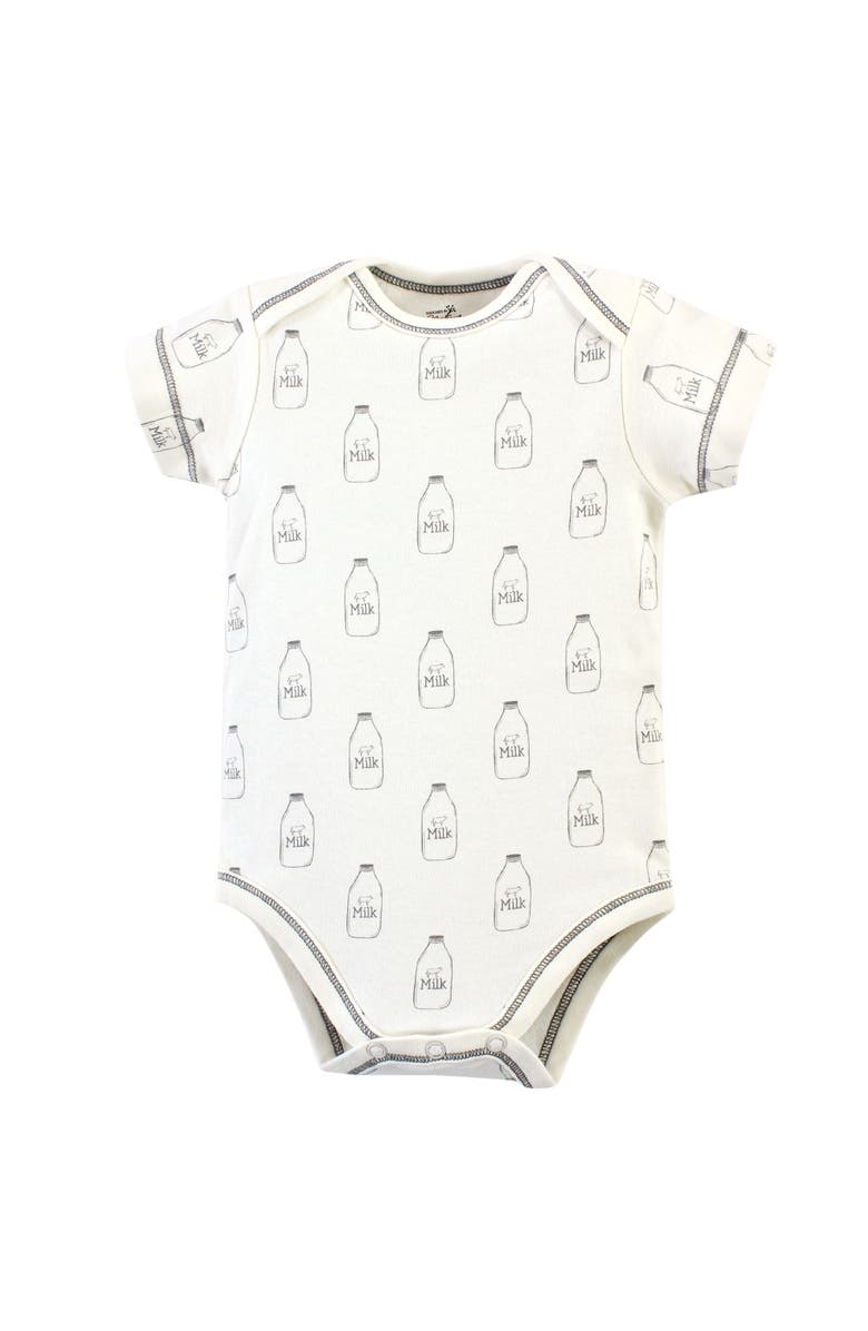 Touched by Nature Organic Cotton Bodysuits, Alternate, color, Farm Friends