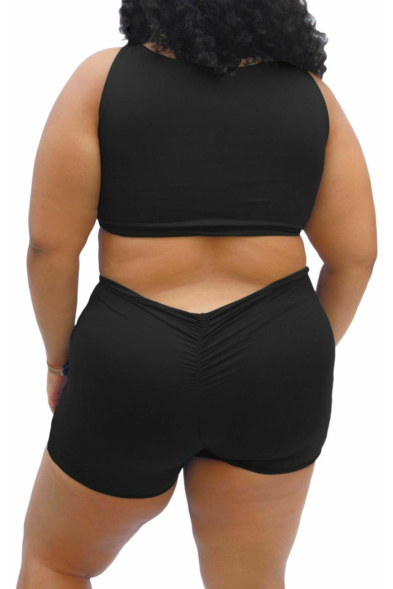 Moe Cropped Bikini Tank, Alternate, color, Black