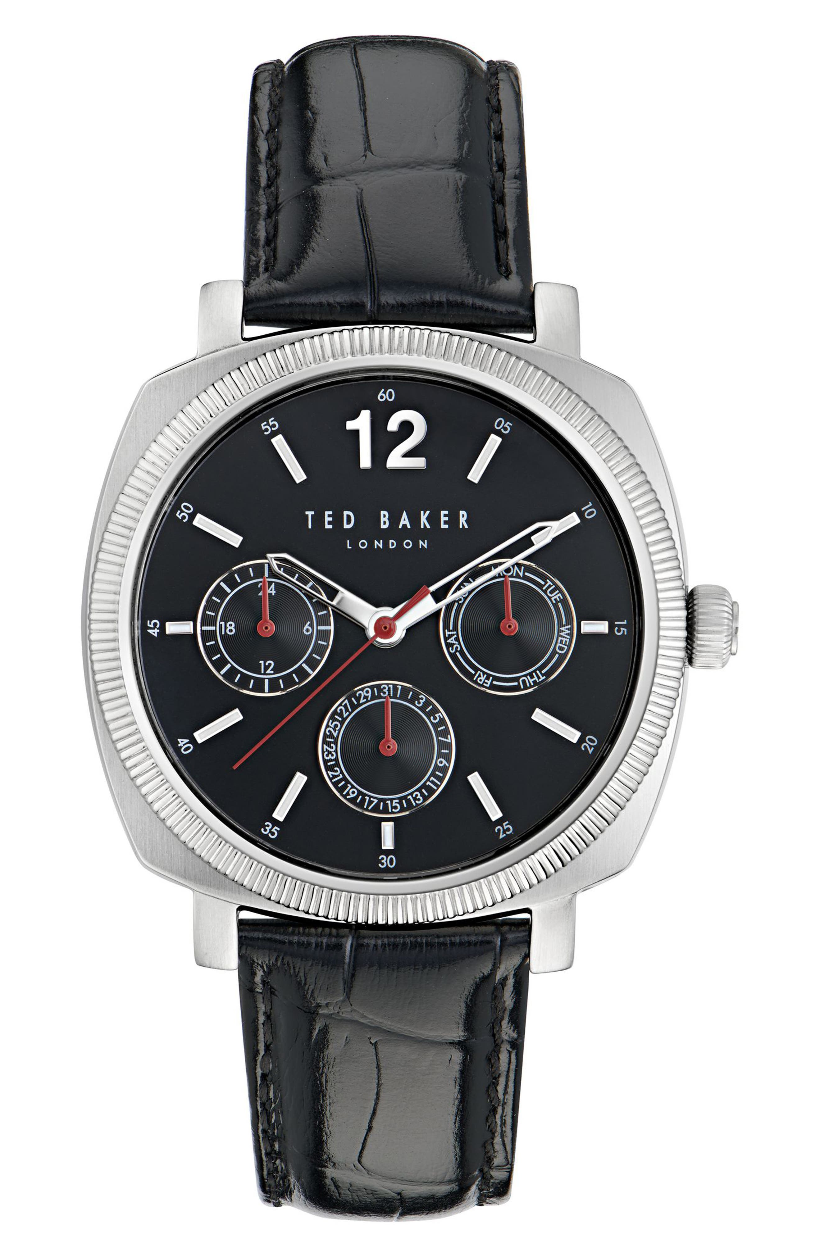 Ted Baker Harryl Chronograph Leather Strap Watch, 42mm