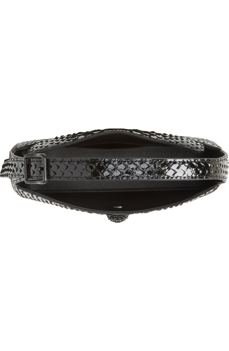 Kurt Geiger London Bond Croc Embossed Leather Shoulder Bag, Alternate, color,