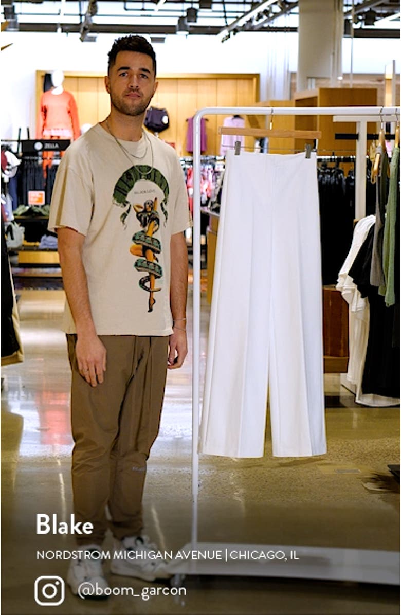 Clean Front Wide Leg Precision Ponte Knit Pants, sales video thumbnail