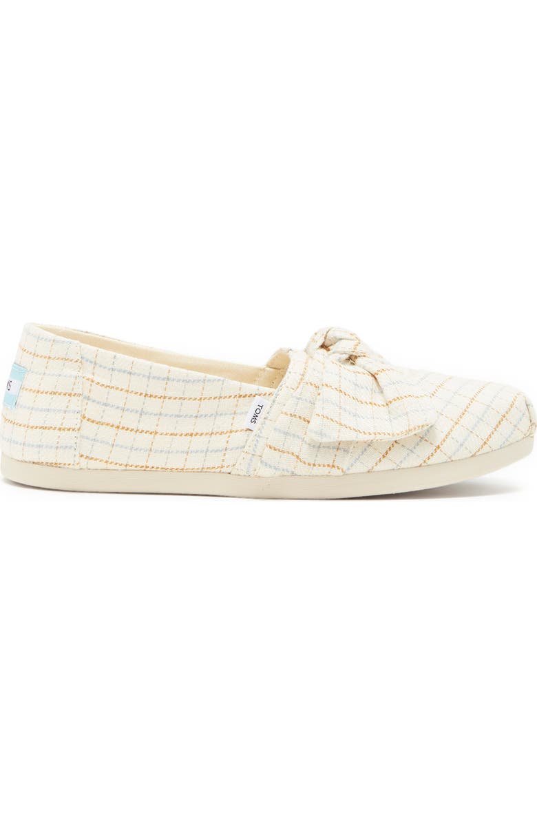 TOMS Check Tie Slip-On Flat, Alternate, color,