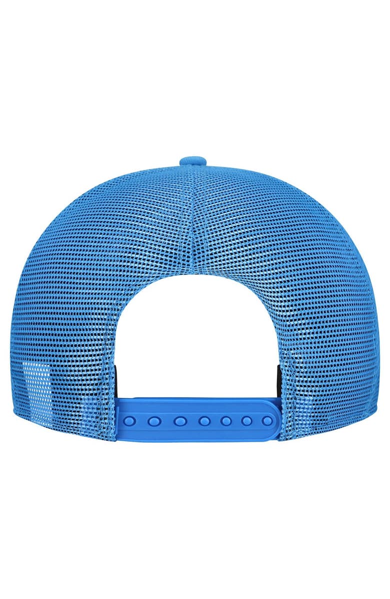 New Era Men's New Era  Gray/Powder Blue Los Angeles Chargers Cork Split Panel 9FIFTY Trucker Snapback Hat, Alternate, color, Gray