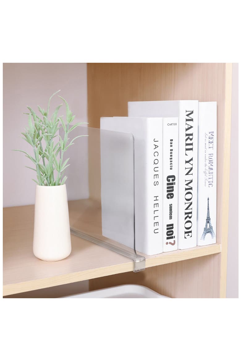 Clear Acrylic Shelf Dividers - Set of 4, Alternate, color, CLEAR