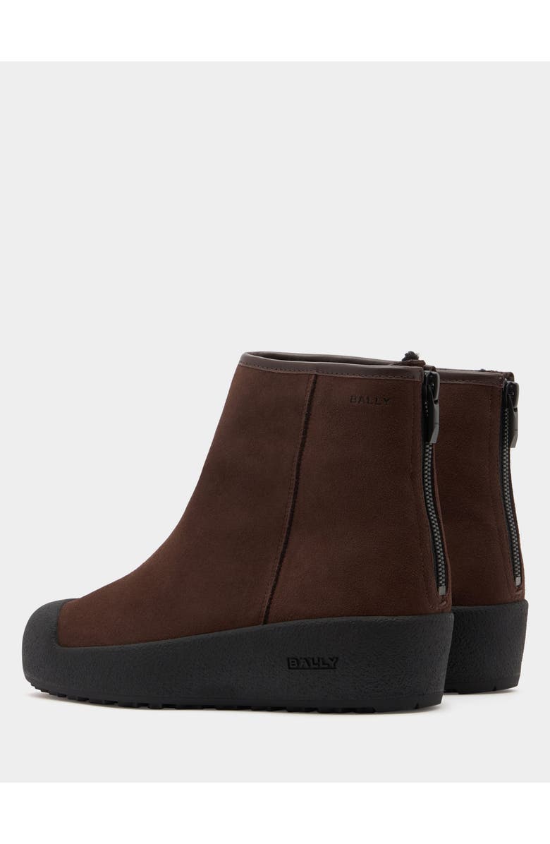 Bally Curling Bootie in Andorra Suede, Alternate, color, Brown