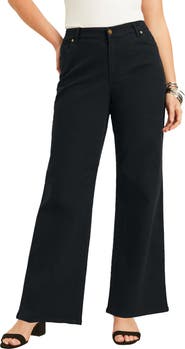 June + Vie Curvie Fit Wide-Leg Jeans
