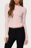 EDIKTED Embry Boat Neck Raglan Sleeve Top