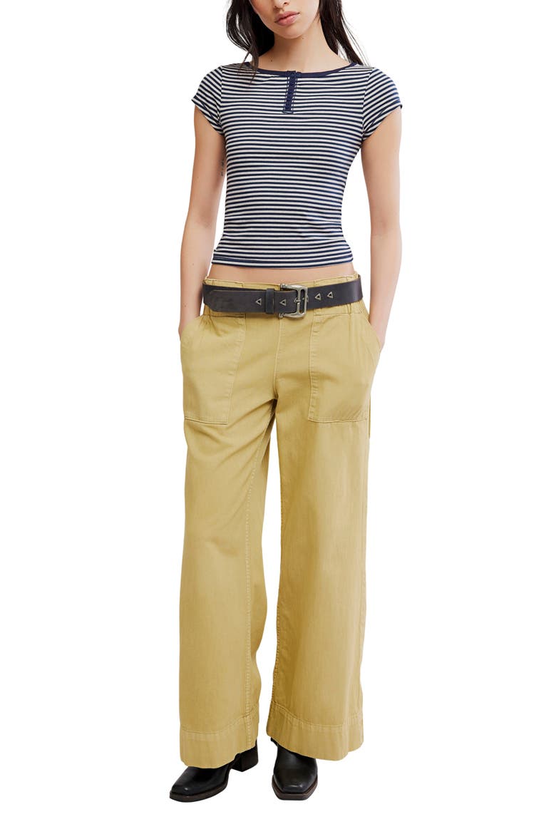 Morning Pages Striped Henley, Alternate, color, NAVY COMBO
