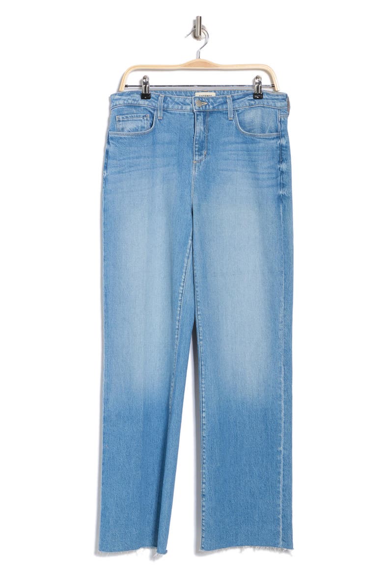 Tiana High Waist Raw Hem Wide Leg Jeans, Alternate, color, SENECA